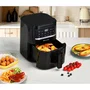 Continental Edison FRSH1400B Friteuse à air sans huile (Airfryer) - 4,5 L - Noir - 1400W - 1 cuve