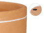 Ibergarden Pot de fleurs Terracotta Feuilles Rond 13,5x13 cm Marron Ciment (Set de 8)