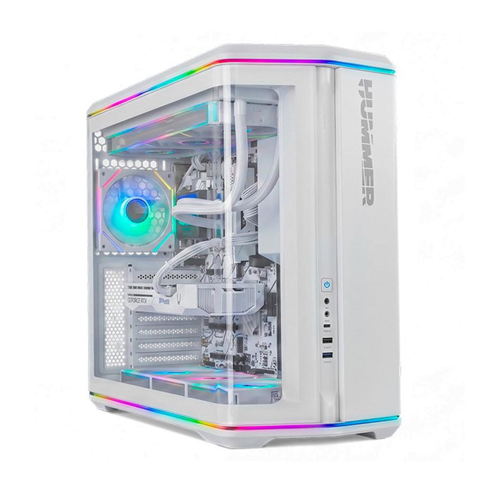 Nox Hummer Anvil Boîtier PC Gaming Midi Tower ATX Panneau en Verre Courbé ARGB Blanc Nox Hummer Anvil Boîtier PC Gaming Midi Tower ATX Panneau en Verre Courbé ARGB Blanc