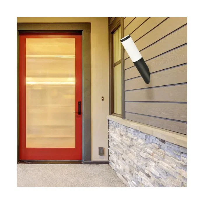 RABALUX Applique Extérieur LED Torche Noir Mat 1xE27 IP44 RAB-8145 - Design Moderne pour Ampoules Économiques jusqu'à 25W