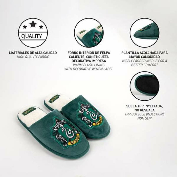 Cerdá Chaussons ouverts Harry Potter Slytherin taille 38/39, Vert