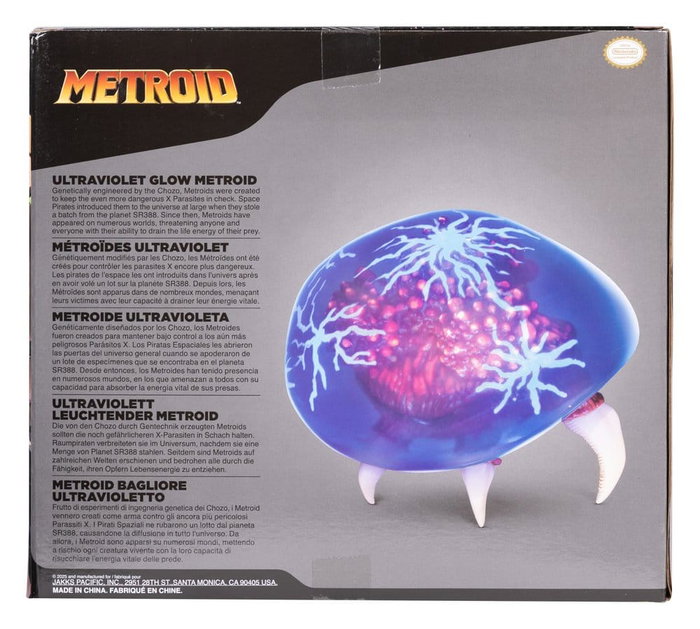 Jakks Pacific World of Nintendo figurine Metroid Prime Metroid Ultraviolet Glow 15 cm Jakks Pacific World of Nintendo figurine Metroid Prime Metroid Ultraviolet Glow 15 cm