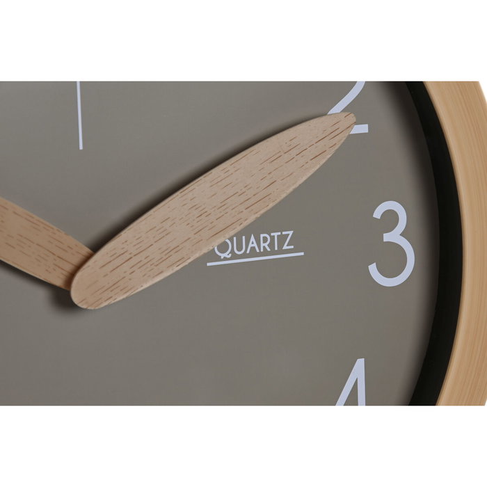 Horloge Murale Home ESPRIT Marron Vert Gris polystyrène 30 x 4 x 30 cm (3 Unités)