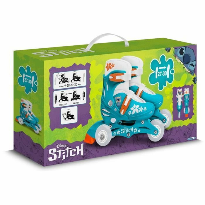 Disney Patins en ligne 2-en-1 Stitch - 3 roues - Taille 27-30