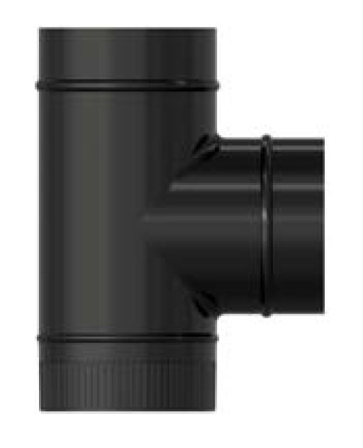 Estufa vitrifiée noir à 90º Ø 150 mm TEV15090 Estufa vitrifiée noir à 90º Ø 150 mm TEV15090
