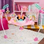 Disney Baby Minnie Siege Sauteur et Aire d'Éveil Évolutif Pivotant 360° avec 10 Jouets - Centre d'Activités Électroniques, Lumière, Sons - Cadeau Bébé