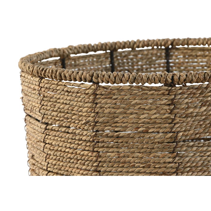 Set de pots de fleurs Home ESPRIT Marron Fibre Tropical 31 x 31 x 24 cm