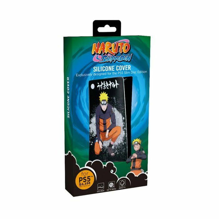 Konix Housse de protection Naruto Shippuden pour PS5 Slim - Silicone Noir