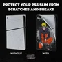 Konix Housse de protection en silicone antichoc et anti-rayures pour PS5 Slim - Motif Naruto Shippuden - Noir