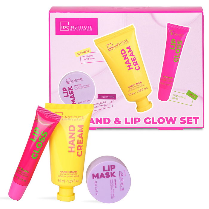 Idc Institute Ensemble Éclat Mains et Lèvres 3 Pièces Hand & Lip Glow