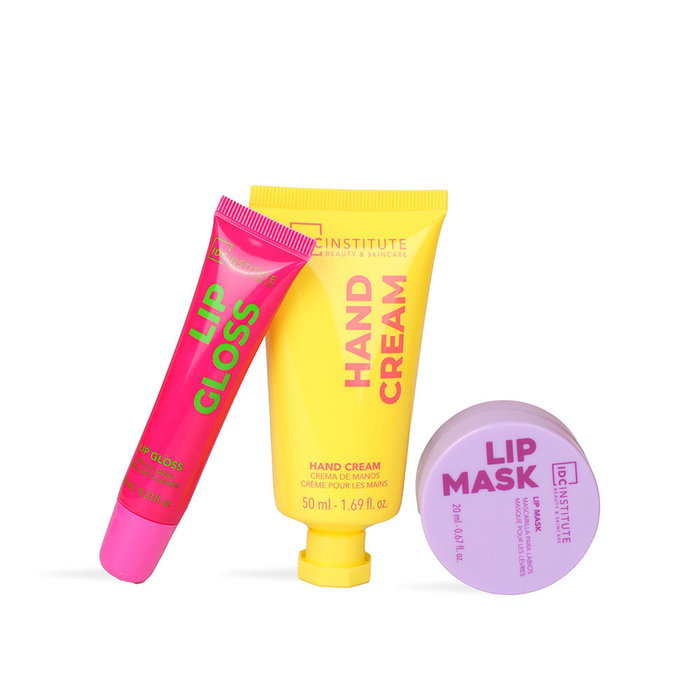 Idc Institute Ensemble Éclat Mains et Lèvres 3 Pièces Hand & Lip Glow