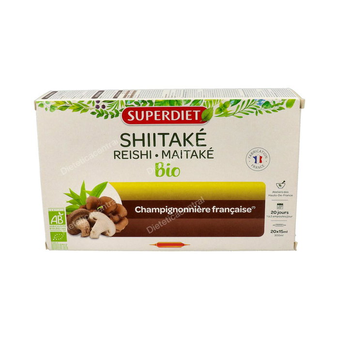 SUPERDIET SHITAKE-MAITAKE-REISHI BIO 20 ampoules SUPERDIET SHITAKE-MAITAKE-REISHI BIO 20 ampoules