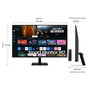 Samsung LS32DM700UUXEN - Écran PC intelligent M70D de 31,5 pouces QLED 4K UHD avec Tizen OS, Netflix, YouTube et Amazon Prime Video