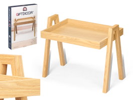 GIFTDECOR Mesa Auxiliar Patas Natural Marron