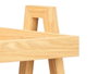 Giftdecor Table d'appoint naturelle pattes en bois MDF marron 48x7,5x35 cm (Set de 4)