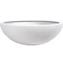 Eda Graphit UP - Pot de jardin ou vasque extérieure - Ø 59 x H 21 cm - 39 litres - Blanc cérusé