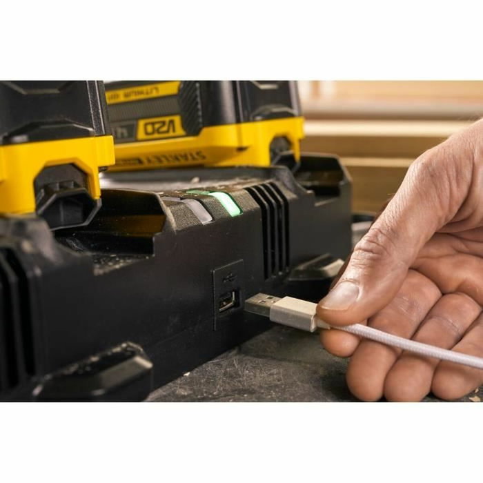 Stanley Fatmax SFMCB24-QW Double chargeur 18V 4A rapide pour batteries V20 Stanley Fatmax SFMCB24-QW Double chargeur 18V 4A rapide pour batteries V20