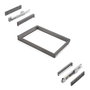 Emuca Rack avec glissières à extension totale et à fermeture douce pour accessoires d'armoire Quartz, 662-688mm, Aluminium et plastique, Titane