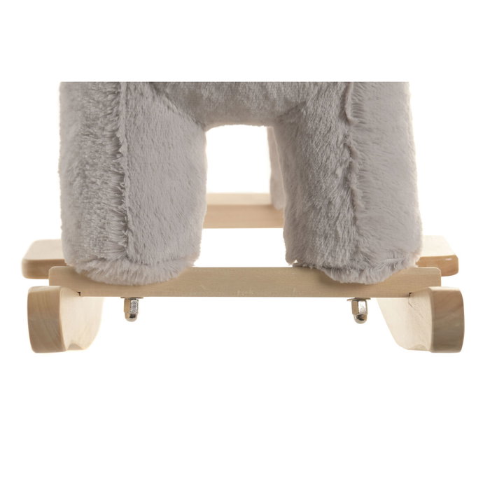 Home ESPRIT Fauteuil à Bascule Gris Naturel Eléphant