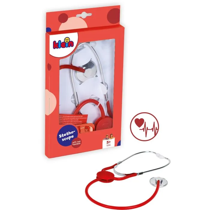 Klein - Stéthoscope pour enfants, en métal, avec amplification sonore des battements de coeur et des bruits de respiration - Jouet médical éducatif à partir de 5 ans