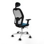 Piqueras y Crespo Chaise de Bureau 2D086N1 Blanc Vert pétrole