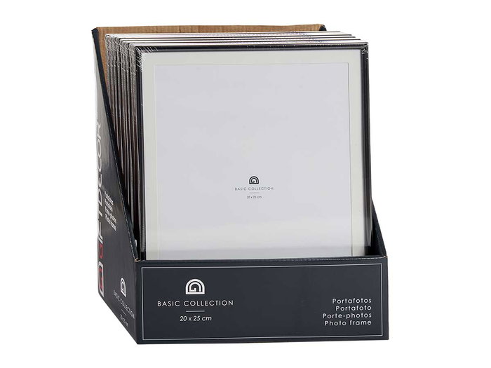 Giftdecor Porte-photos Acier Noir 20x25 cm avec Verre (Set de 12)