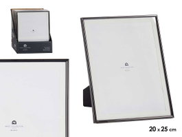 Giftdecor Porte-photos Acier Noir 20x25 cm avec Verre (Set de 12)