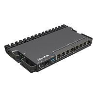 MikroTik RB5009UPr+S+IN - Routeur professionnel avec PoE-in et PoE-out sur tous les ports (2.5 Gigabit Ethernet, 10G SFP+), parfait pour les FAI