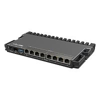 MikroTik RB5009UPr+S+IN - Routeur professionnel avec PoE-in et PoE-out sur tous les ports (2.5 Gigabit Ethernet, 10G SFP+), parfait pour les FAI