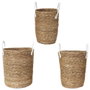 Home Deco Factory Jeu de 3 paniers avec anses MIRAGE