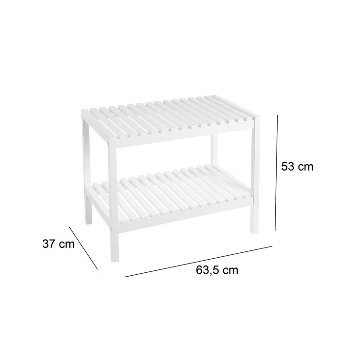 BigBuy Home Étagère de salle de bains Blanc 64 x 37 x 53 cm BigBuy Home Étagère de salle de bains Blanc 64 x 37 x 53 cm