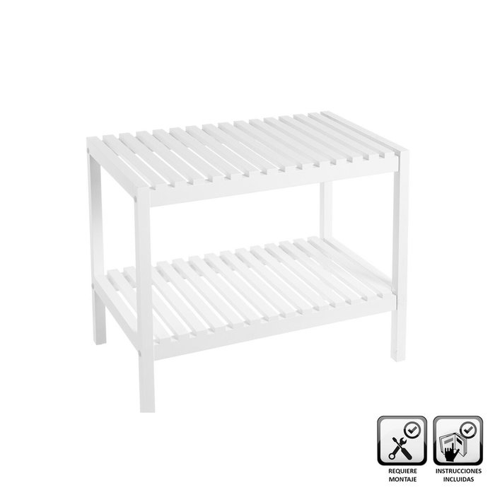 BigBuy Home Étagère de salle de bains Blanc 64 x 37 x 53 cm BigBuy Home Étagère de salle de bains Blanc 64 x 37 x 53 cm