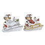 Décorations de Noël DKD Home Decor Résine (13 x 6 x 10,5 cm) (2 Unités)