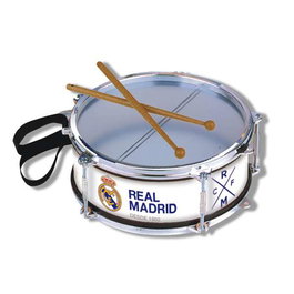 Reig Tambor Sounder - Tambour métallisé Real Madrid pour enfants à partir de 3 ans - Jouet sans piles ni montage nécessaire