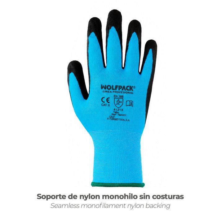 WOLFPACK LINEA PROFESIONAL Gants en nitrile renforcé imprégné 11 pouces