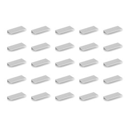 Emuca Lot de 25 poignées pour meubles Picanya, L45mm, entraxe 32mm, Aluminium, Anodisé mat