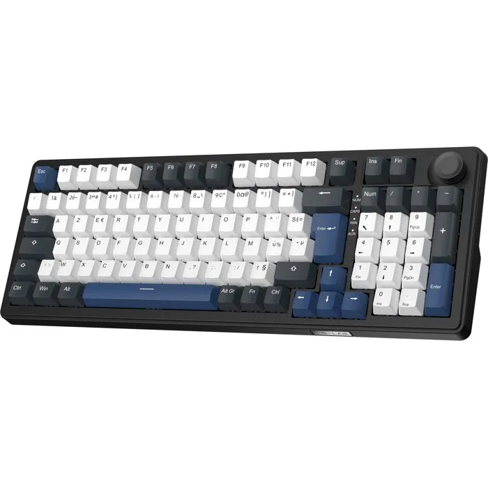 The G-Lab KEYZ Elite 400 HE Clavier gamer magnétique 96% AZERTY RGB - Switchs Hall Effect - PBT double injection - Noir et bleu The G-Lab KEYZ Elite 400 HE Clavier gamer magnétique 96% AZERTY RGB - Switchs Hall Effect - PBT double injection - Noir et bleu