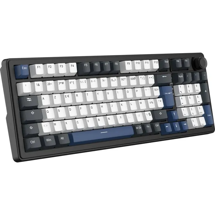 The G-Lab KEYZ Elite 400 HE Clavier gamer magnétique 96% AZERTY RGB - Switchs Hall Effect - PBT double injection - Noir et bleu The G-Lab KEYZ Elite 400 HE Clavier gamer magnétique 96% AZERTY RGB - Switchs Hall Effect - PBT double injection - Noir et bleu