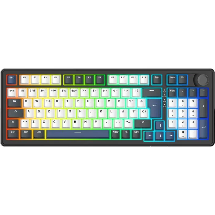 The G-Lab KEYZ Elite 400 HE Clavier gamer magnétique 96% AZERTY RGB - Switchs Hall Effect - PBT double injection - Noir et bleu The G-Lab KEYZ Elite 400 HE Clavier gamer magnétique 96% AZERTY RGB - Switchs Hall Effect - PBT double injection - Noir et bleu
