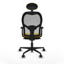 Piqueras y Crespo 2D036N1 Chaise de Bureau avec Appui-tête Jaune