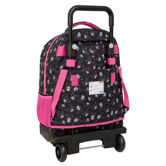 Cartable Kuromi Noir Fuchsia 33 x 45 x 22 cm