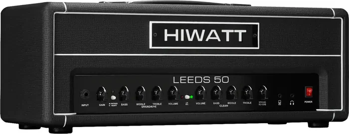 Hiwatt Leeds 50W Tête d'amplificateur guitare transistorisée avec réverbération et boucle d'effets noir