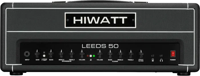 Hiwatt Leeds 50W Tête d'amplificateur guitare transistorisée avec réverbération et boucle d'effets noir