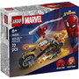 Lego Marvel Jouet de Construction 76335 Spider-Man et sa Moto contre Ghost Rider - Set Super-Héros pour Enfants Garçons Filles 6 ans et plus
