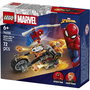 Lego Marvel Jouet de Construction 76335 Spider-Man et sa Moto contre Ghost Rider - Set Super-Héros pour Enfants Garçons Filles 6 ans et plus