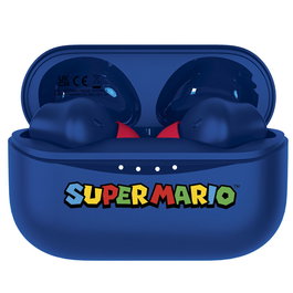 Nintendo Super Mario Écouteurs Intra-Auriculaires Bluetooth Sans Fil TWS pour Enfants, Version 5.0, Autonomie 6h
