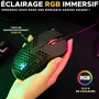 The G-Lab Souris Gamer Kult-Oxygen - Filaire - RGB - 12800 DPI - Ultra-légère - Noir - Compatible PC et PlayStation