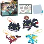 Aquabeads - Kit Dragons - 800 perles multicolores avec canevas, notice et attaches porte-clés - A partir de 4 ans