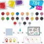 Aquabeads - Kit Dragons - 800 perles multicolores avec canevas, notice et attaches porte-clés - A partir de 4 ans