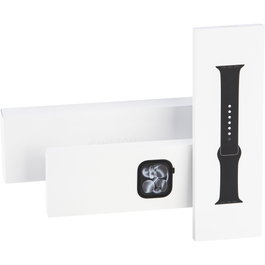 Apple Watch Series 11 GPS - 46 mm - Boîtier Aluminium Noir - Bracelet Sport Band Noir S/M